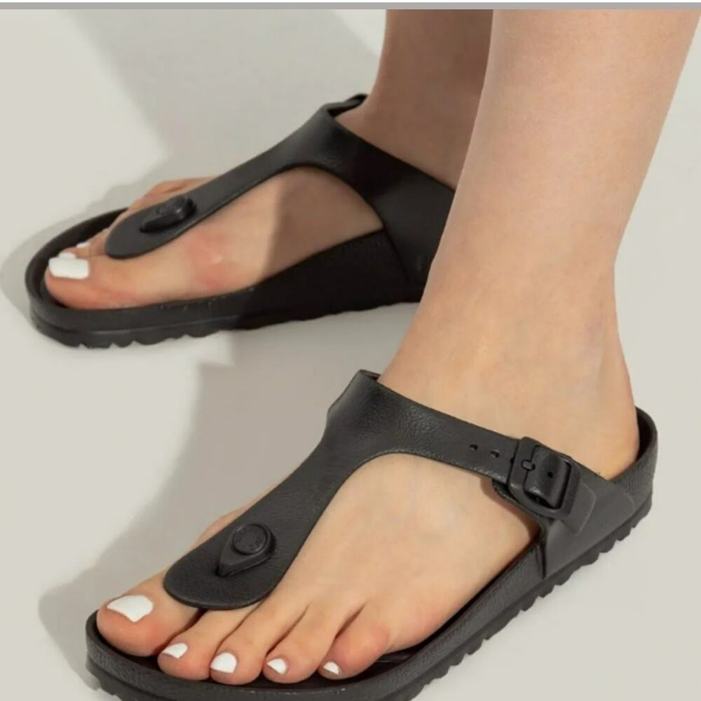 Birkenstock Gizeh Essentials EVA Women EU 39 Slide Thong Sandal Black Waterproof - Picture 2 of 11